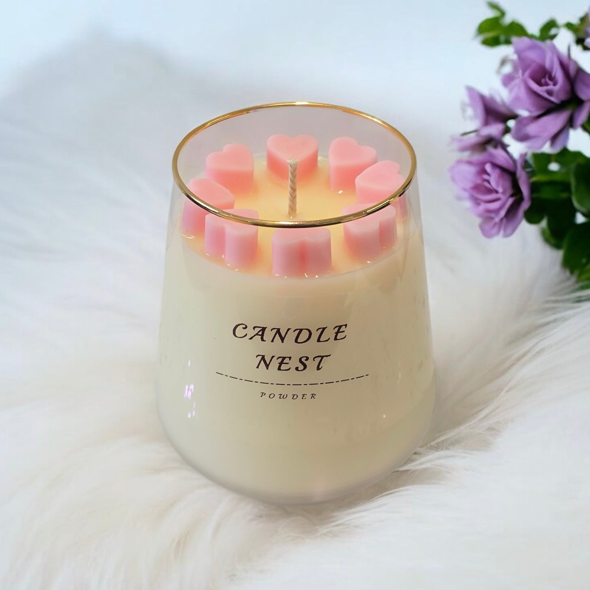 Αρωματικό κερί με καρδιές